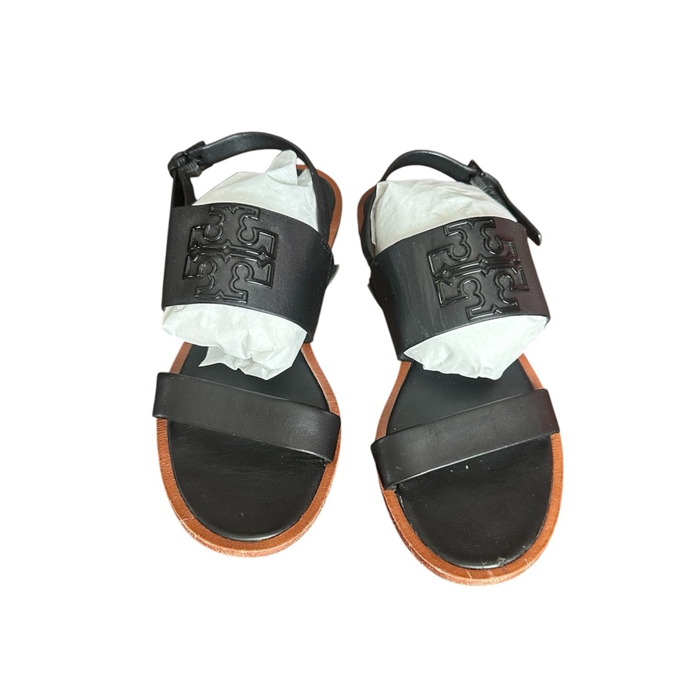 Tory Burch Black and Tan Sandals